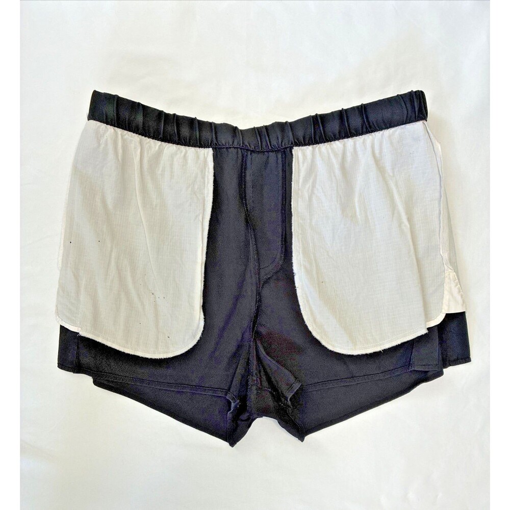 Alexander Wang Athletic Lounge Track Shorts Sz 2 Black White Urban Luxury Retro - Picture 11 of 13